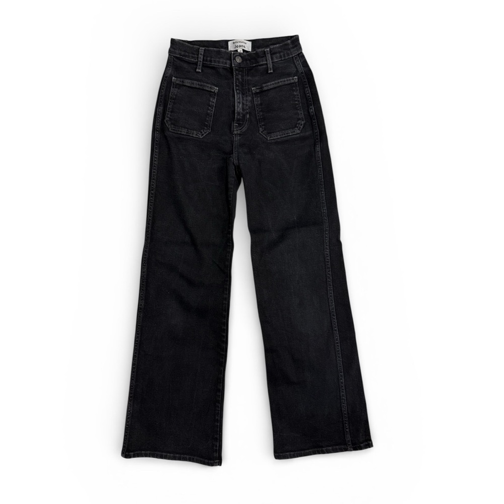 Reformation Alyssa Women’s High Rise Wide Leg Jeans Black Size 27